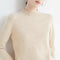 Solid Mock-Neck Pullover Sweater for Women | Casual Knitwear | Female Clothing Basic Soft Tops